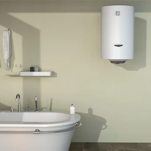 Водонагрівач електр. Ariston круглий PRO1 R 100 V 1.5 К PL DRY, 100л, 1,5кВт, сухий тен, мех. кер-ння, C, Італія, білий