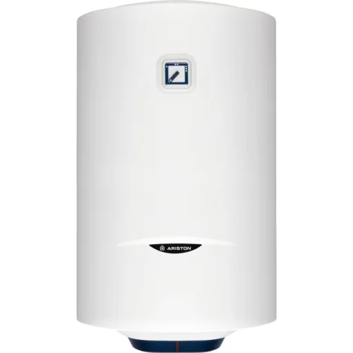 Водонагрівач електр. Ariston круглий BLU1 R PL DRY, 80л, 1,5кВт, сухий тен, мех. кер-ння, C, Італія, білий