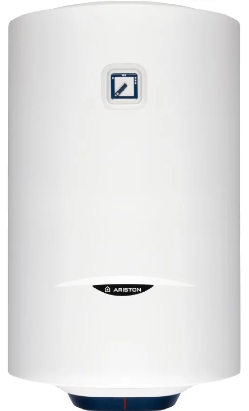 Водонагрівач електр. Ariston круглий BLU1 R PL DRY, 80л, 1,5кВт, сухий тен, мех. кер-ння, C, Італія, білий