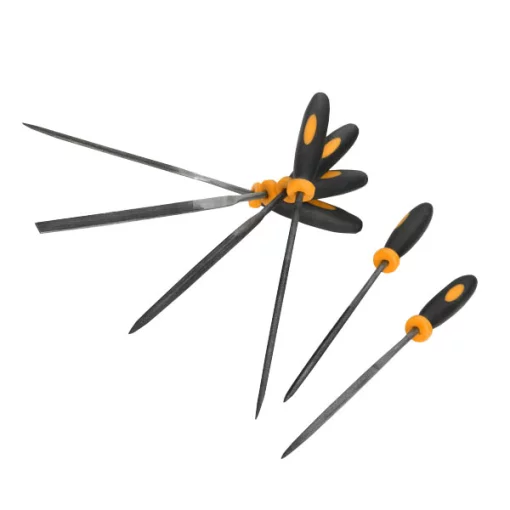 Надфілі по металу Tolsen, алмазні, D3мм, двокомпонентне руків'я, 100мм, набір 6шт