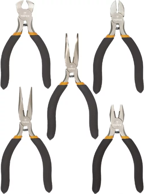 Набір шарнірно-губцевих інструментів TOPEX, прецизійні, 5шт