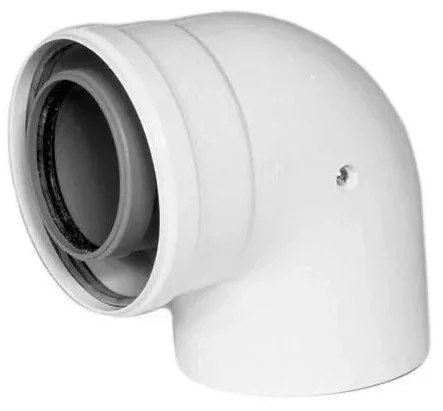 Коаксіальне відведення Ariston (для конденс. котлів) на 90°, діаметр 80/125 мм