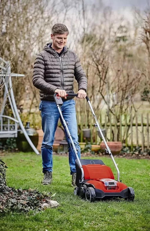 Аератор-скарифікатор акумуляторний Einhell GC-SC 18/28 Li-Solo 18В 28см ножі 12шт 6.65кг без АКБ та ЗП