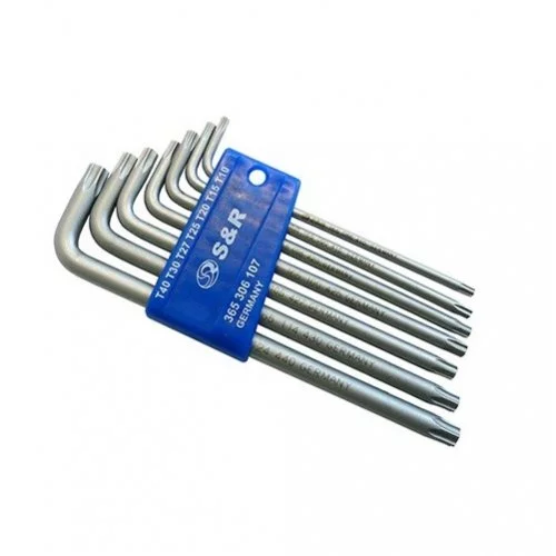 Набір шестигранних ключів S & R TX 7шт в пластиковій кліпсі