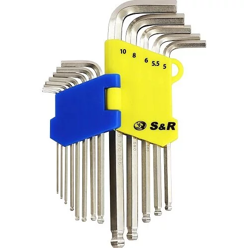 Набір шестигранних ключів S&R 365307013 з кульковим закінченням 13 шт
