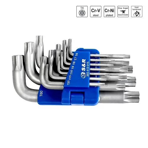 Набір шестигранних ключів S & R TX 15шт