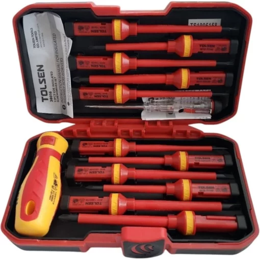 Викрутки Tolsen VDE діелектричні, PH, PZ, Torx, CrV, кейс, набір 13шт