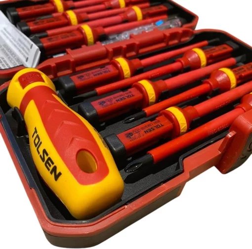 Викрутки Tolsen VDE діелектричні, PH, PZ, Torx, CrV, кейс, набір 13шт