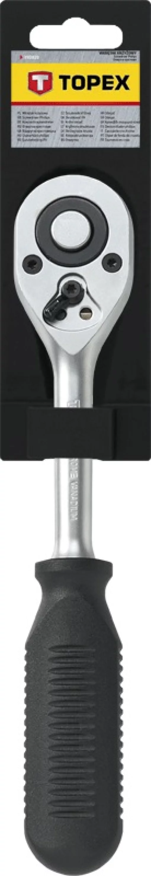 Ключ-тріскачка TOPEX, 1/4", 24 зубців, CrV, 150мм