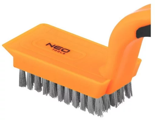 Щітка дротяна Neo Tools пряма, 5х11 рядів, прямий дріт 0.3мм, 1800мм, двокомпонентне руків'я