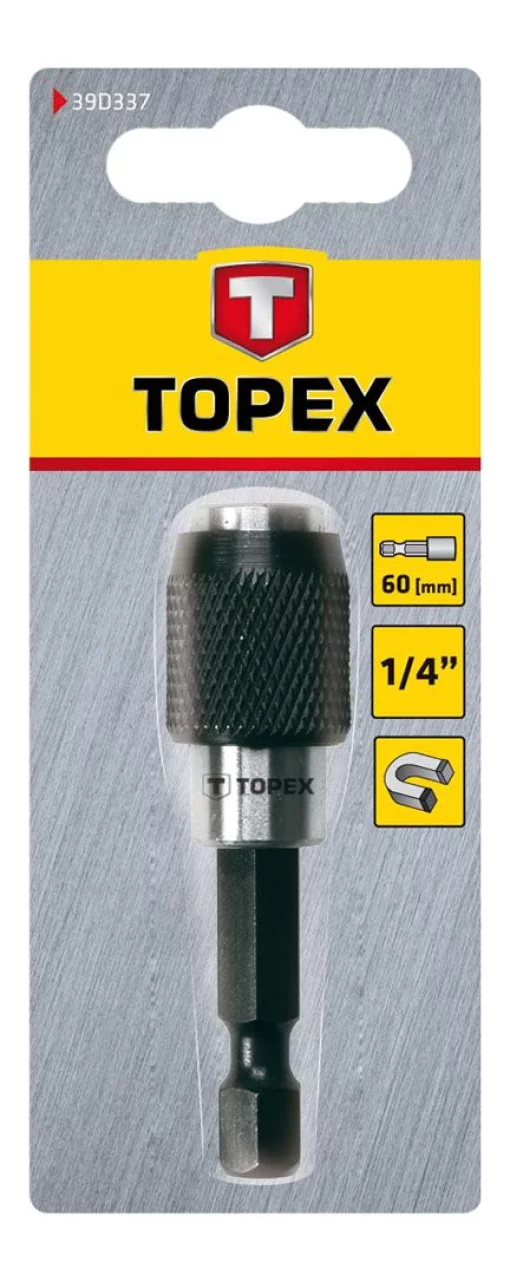 Бітотримач TOPEX, 1/4", магнітний, 60мм