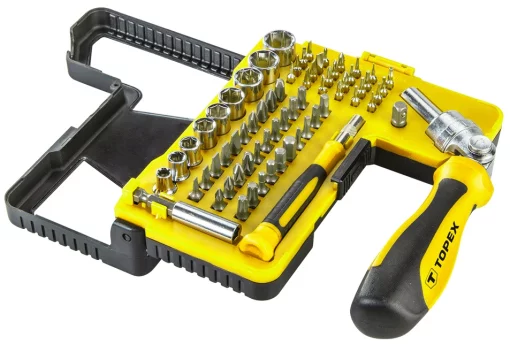 Біти TOPEX, 1/4", бітотримач, CrV, набір 68шт