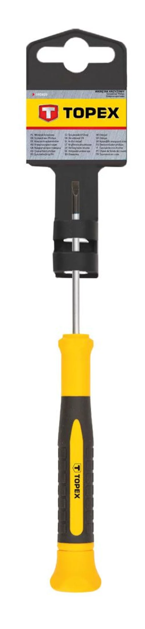 Викрутка TOPEX плоска, прецизійна, SL2.5х50мм, сталь CrV