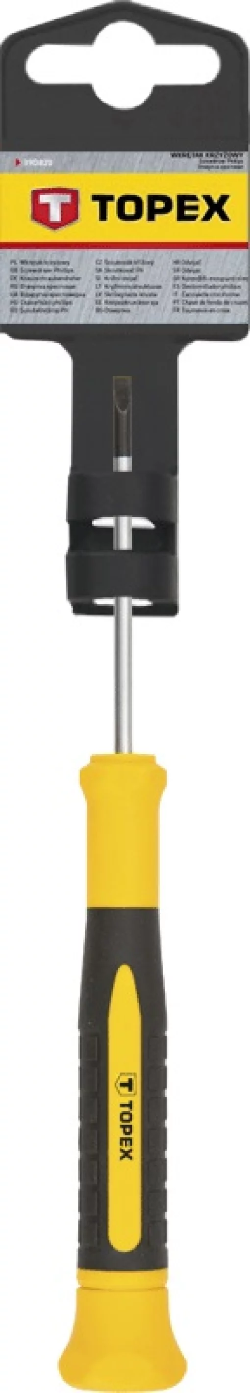 Викрутка TOPEX плоска, прецизійна, SL3х50мм, сталь CrV