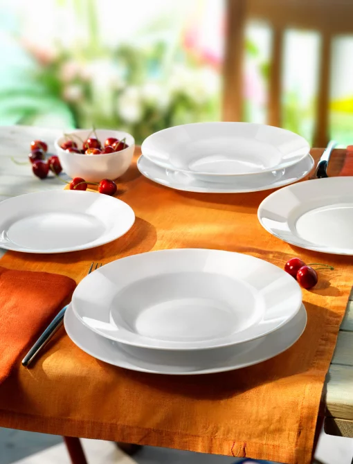 Тарілка обідня Bormioli Rocco Toledo, d25см, опалове скло, білий