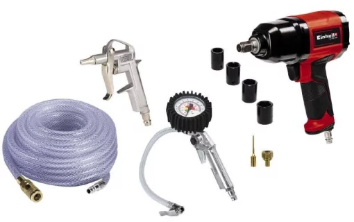 Гайковерт з набором пневматичних інструментів Einhell, 10шт