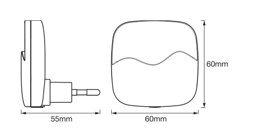 Cвітильник нічник LEDVANCE LUNETTA WAVE 0.5Вт 3000К 5Лм білий