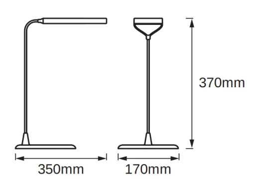 Лампа настільна з акумулятором LEDVANCE Panan Disс 5Вт 3000K 2200мАг USB-A сірий