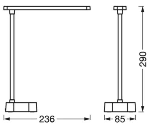 Лампа настільна з акумулятором LEDVANCE Panan Fold 5.2Вт 4000K 1200мАг USB-A білий