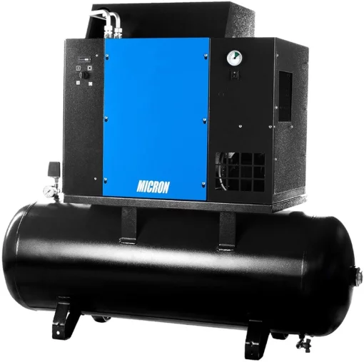 Компресор ABAC MICRON E C 1110 500 V40, осушувач, 500л,1265л/хв,11кВт,76,2м3/г,400/3/50, 10бар,260кг