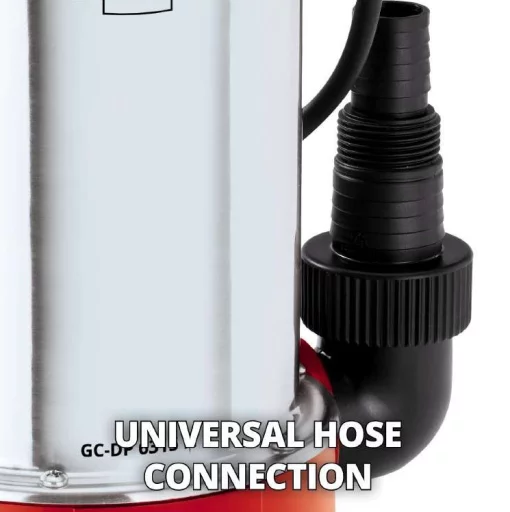 Насос дренажний Einhell GC-DP 6315 N 630Вт, 17000л/год, вис. 8м, глиб. 5м, корпус нерж, 5.5кг