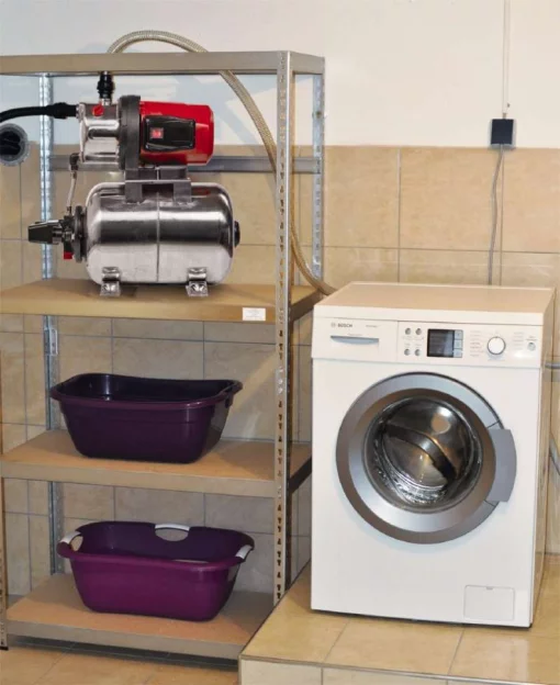 Насосна станція Einhell GC-WW 1250 NN, 1200Вт, 5000л/год, бак 20л, вис. 50м, глиб. 8м, нержавіюча сталь, 14.7кг