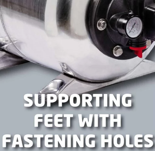 Насосна станція Einhell GC-WW 1250 NN, 1200Вт, 5000л/год, бак 20л, вис. 50м, глиб. 8м, нержавіюча сталь, 14.7кг