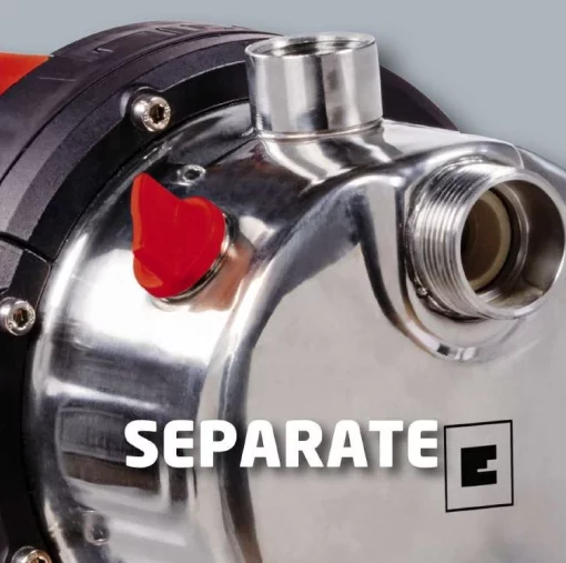 Насосна станція Einhell GC-WW 1250 NN, 1200Вт, 5000л/год, бак 20л, вис. 50м, глиб. 8м, нержавіюча сталь, 14.7кг