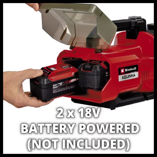 Насос відцентровий акумуляторний Einhell AQUINNA PXC, 36В(АКБ 2х18В), 3000л/год, вис. 26 м, глиб, 8 м, 3.3кг без АКБ та ЗП