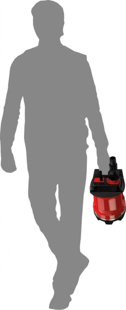 Насос дренажний EInhell GE-DP 18/25 Li - Solo, PXC, акумуляторний, 18В, 7500л/год, висота 5м, глибина 4м, 2.8кг без АКБ та ЗП