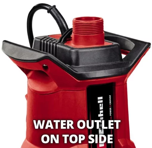 Насос дренажний EInhell GE-DP 18/25 Li - Solo, PXC, акумуляторний, 18В, 7500л/год, висота 5м, глибина 4м, 2.8кг без АКБ та ЗП