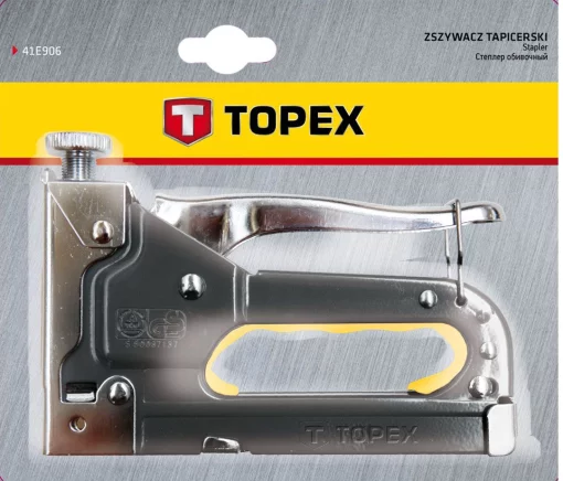 Степлер TOPEX, 6-14мм, тип скоб J, регулювання забивання скоби