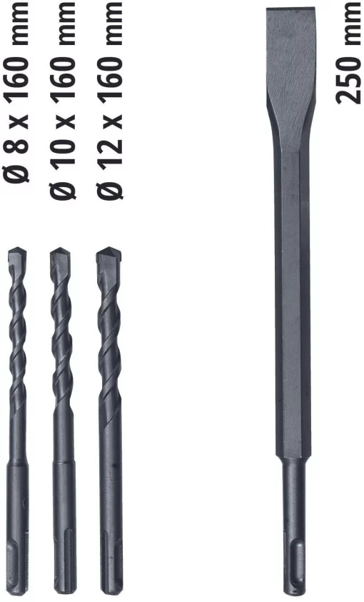 Перфоратор Einhell TC-RH 800 4F Kit SDS-plus 620Вт 2.2Дж кейс 2.86кг