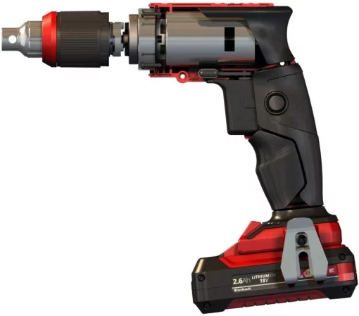 Шурупокрут для гіпсокартону акумуляторний Einhell TE-DY 18 Li - Solo 18В 15Нм 0-4000об/хв 1кг кейс без АКБ та ЗП