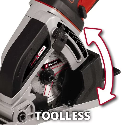 Пила дискова акмуляторна Einhell TE-CS 18/89LI - Solo PXC 18В 89х10мм 1.72кг без АКБ та ЗП