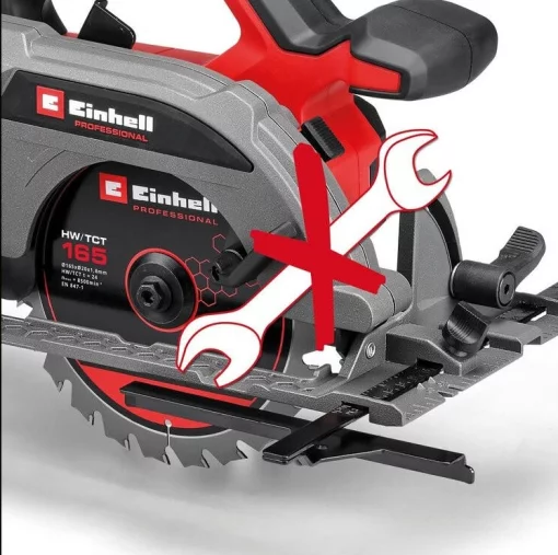 Пила дискова акумуляторна Einhell TP-CS 18/165 Li BL-Solo 18В 5000об/хв 165х20мм 2.95кг без АКБ та ЗП