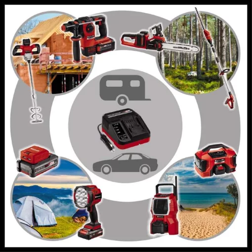 Зарядний пристрій Einhell Power X-Car Charger 3A PXC 18В 3А 0.32кг