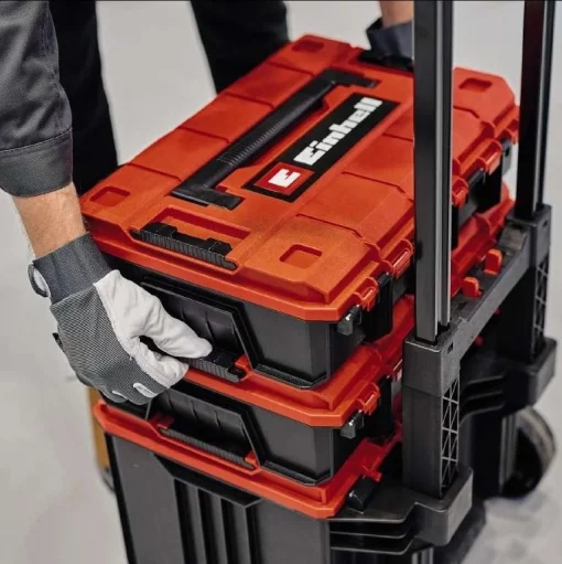 Модульна система для інструменту Einhell E-Case Tower, на коліщатках, 3 ящики модуля, 64.5х48х42.5см