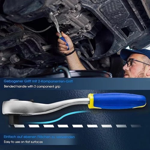 Ключ-тріскачка S&R 1/2&quot; 260 мм із реверсом