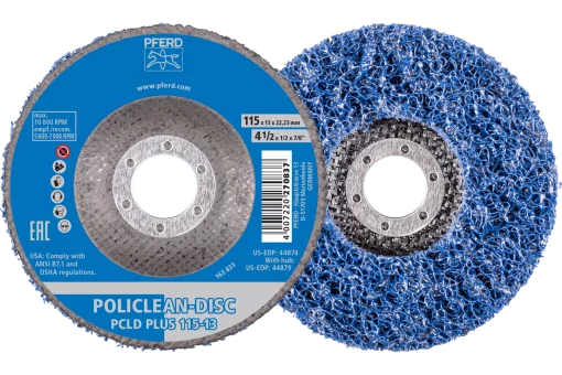 Круг зачисний 115*22 пористий POLICLEAN нерж. сталь