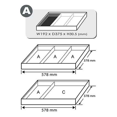 Набір інструменту комбінований 3 од. (в ложементі, тип А) TOPTUL GEA0306
