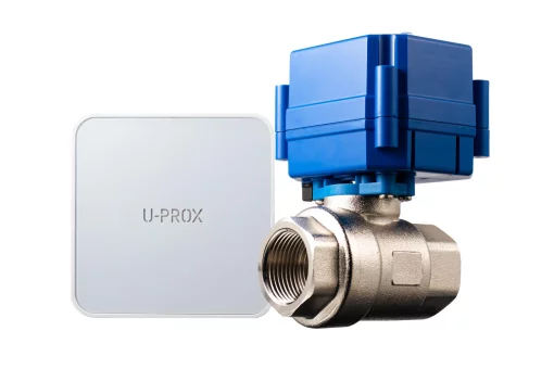 Комплект запобігання затопленню U-Prox Valve DN15, 1/2", автономне живлення від батарей CR123A, автоматичний прогон раз на тиждень