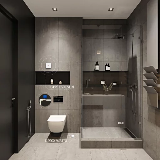 Комплект запобігання затопленню U-Prox Valve DN20, 3/4", автономне живлення від батарей CR123A, автоматичний прогон раз на тиждень