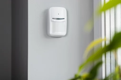 Датчик руху та розбиття скла типу "штора" U-Prox PIR Combi VB White, бездротовий, білий