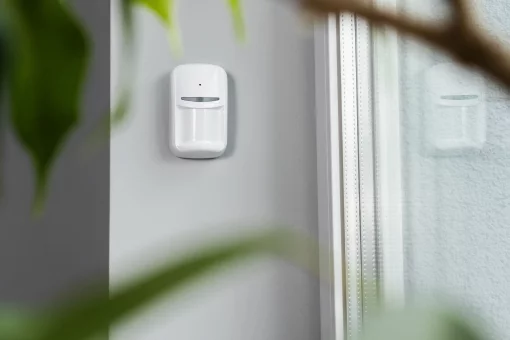 Датчик руху та розбиття скла типу "штора" U-Prox PIR Combi VB White, бездротовий, білий