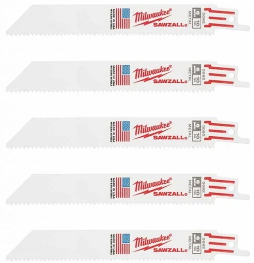 Полотно пиляльне для шабельної пилки Milwaukee GP універсальне, крок зуба 2.5ммх150мм, 5шт