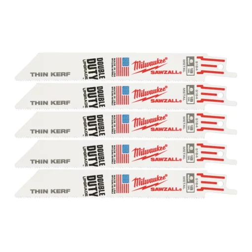 Полотно пиляльне для шабельної пилки Milwaukee THIN KERF універсальне, крок зуба 1.4ммх150мм, 5шт