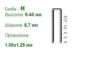 Скоба столярна H-25 (5тис.шт)