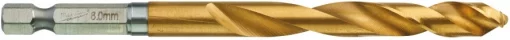 Свердло по металу Milwaukee RedHEX HSS-G TiN, 8х70х111мм