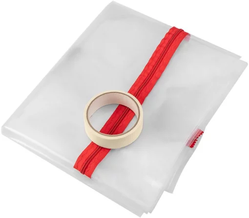 Пилозахисна шторка Neo Tools з замком L, 1230x2240мм, поліетиле, боковий замок, прозора